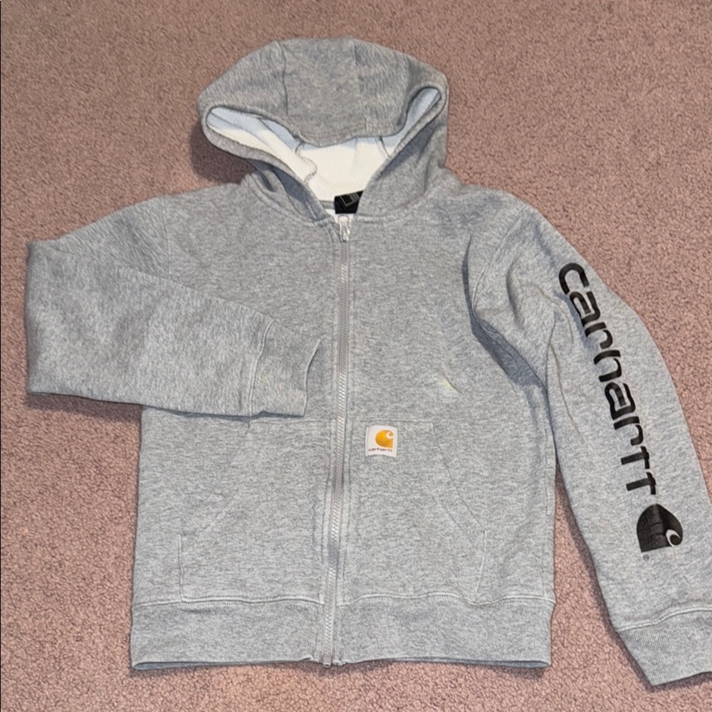 Carhartt Kids Grey Hoodie size 10-12 medium